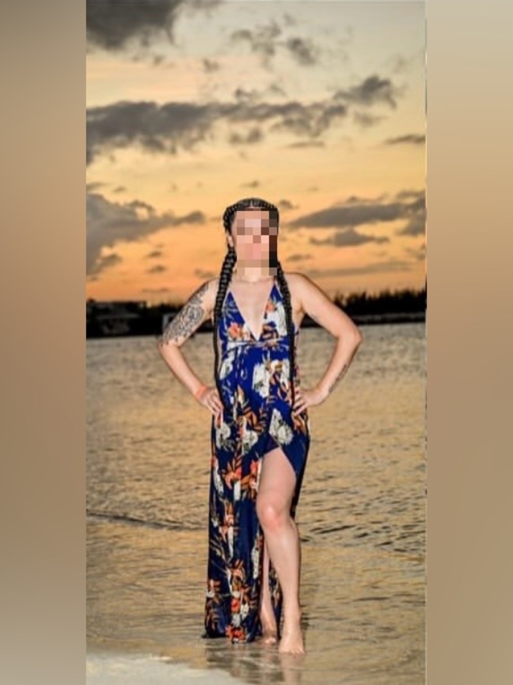 Korean Style summer beach Maxi Dress in Navy size Xs-M
